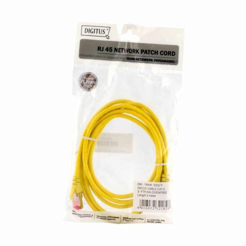 Priključni kabel za mrežo Cat6 S/FTP 2m Digitus rumen