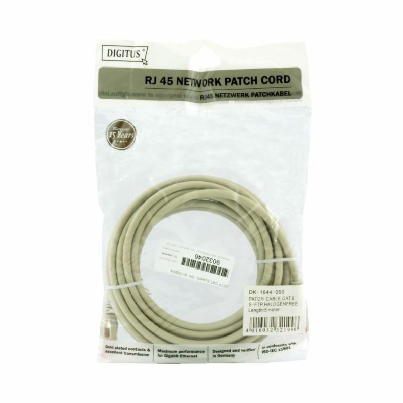 Kabel SFTP CAT.6 patch 5m siv Digitus