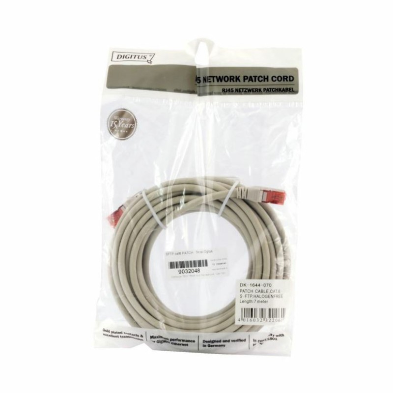 Kabel SFTP CAT.6 7m, siv