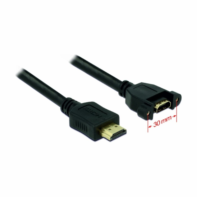 Kabel Delock HDMI-HDMI z mrežno povezavo, 1m, črn