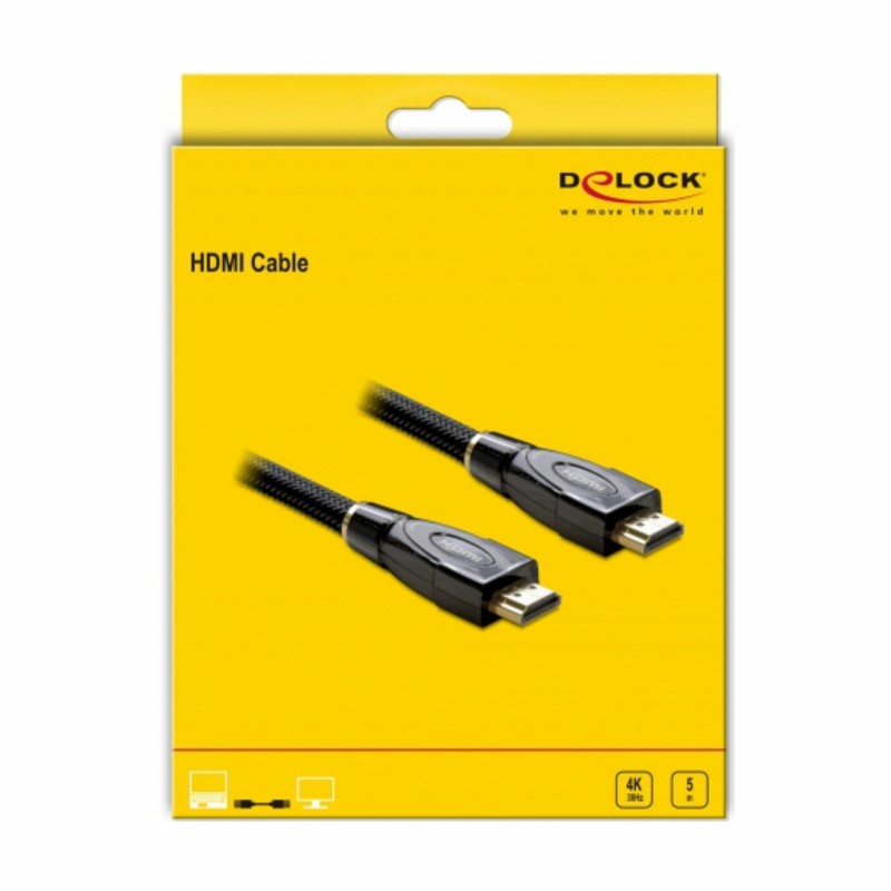 HDMI kabel z mrežno povezavo 5m Delock črn High Speed Premium