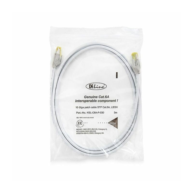 Priključni kabel za mrežo SFTP CAT.6A patch  2m siv KELine