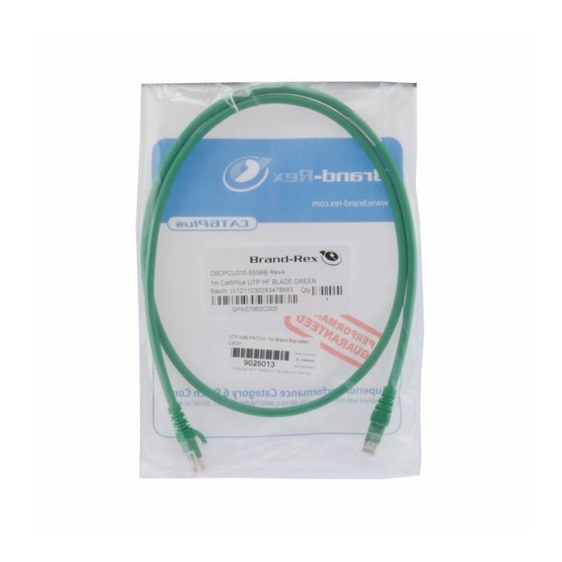 Kabel UTP CAT.6 patch 1m Leviton zelen LSOH