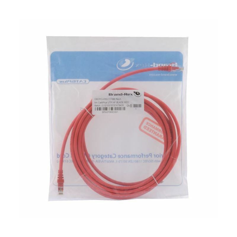 Kabel UTP CAT.6 patch 3m Leviton rdeč LSOH