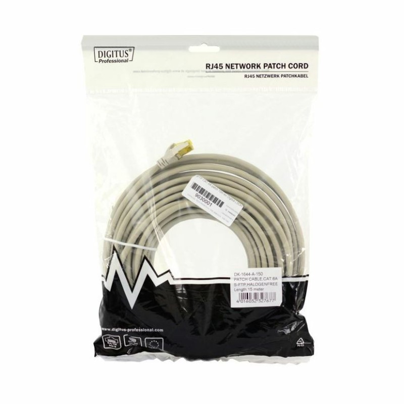 Kabel SFTP CAT.6A patch 15m siv Digitus LSOH