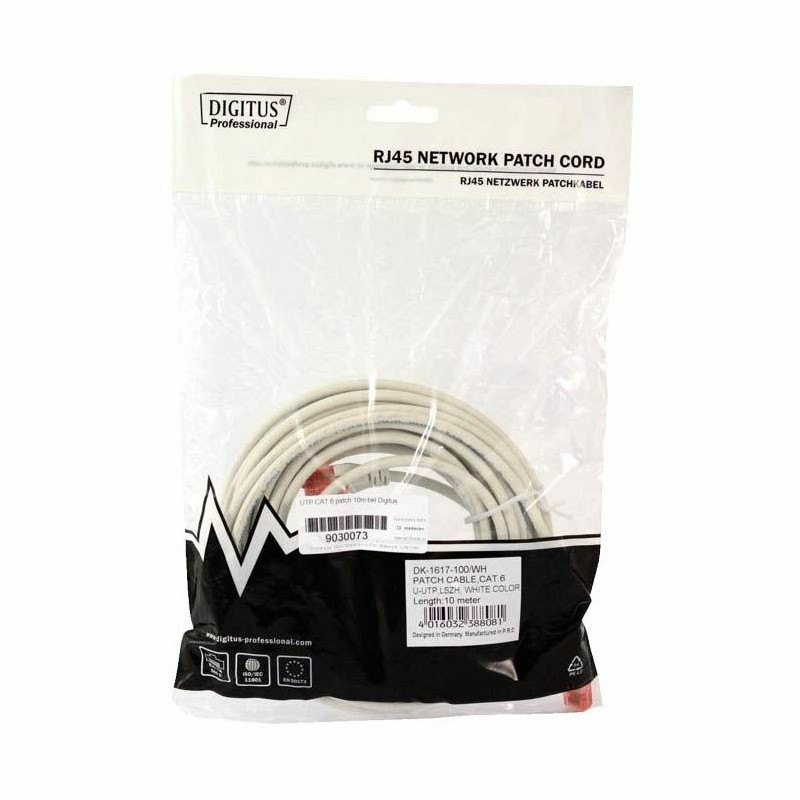 Kabel UTP CAT.6 patch 10m bel Digitus