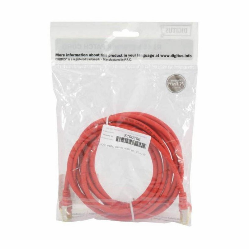 Kabel SFTP CAT.6A patch 10m rdeč Digitus LSOH