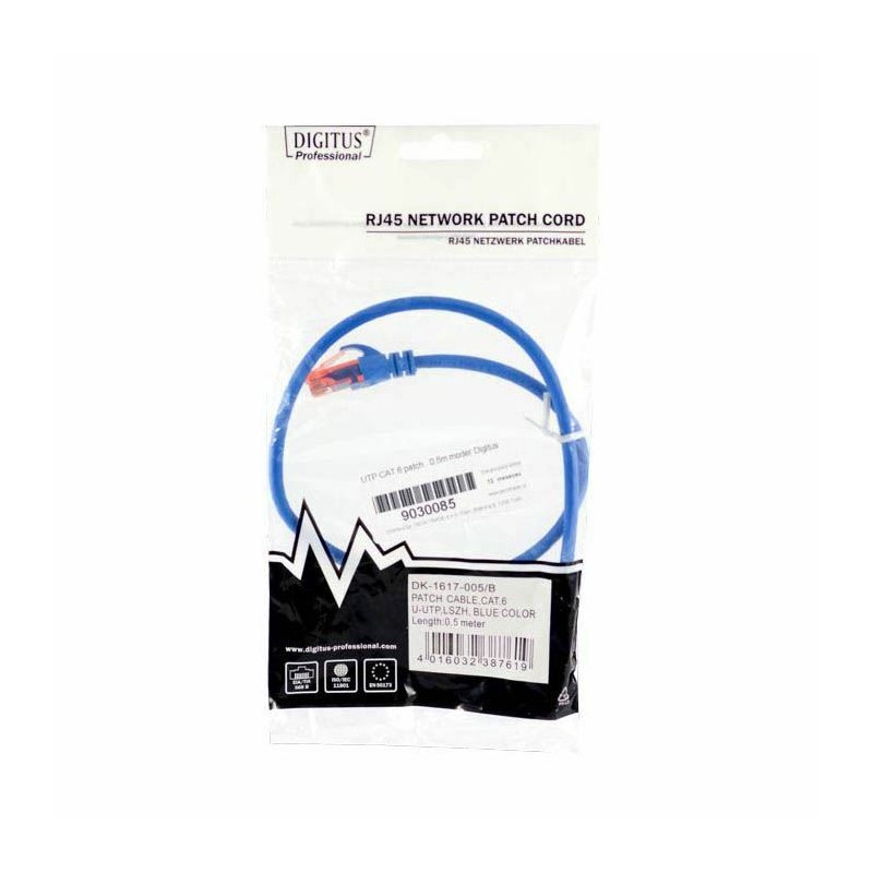 Kabel UTP CAT.6 patch 0,5m moder Digitus