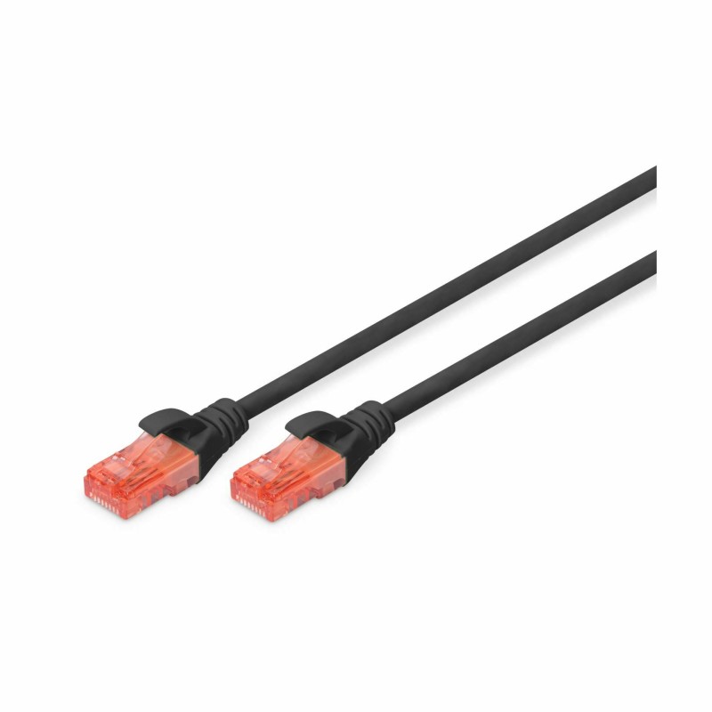 Kabel UTP CAT.6 patch 0,5m črn Digitus
