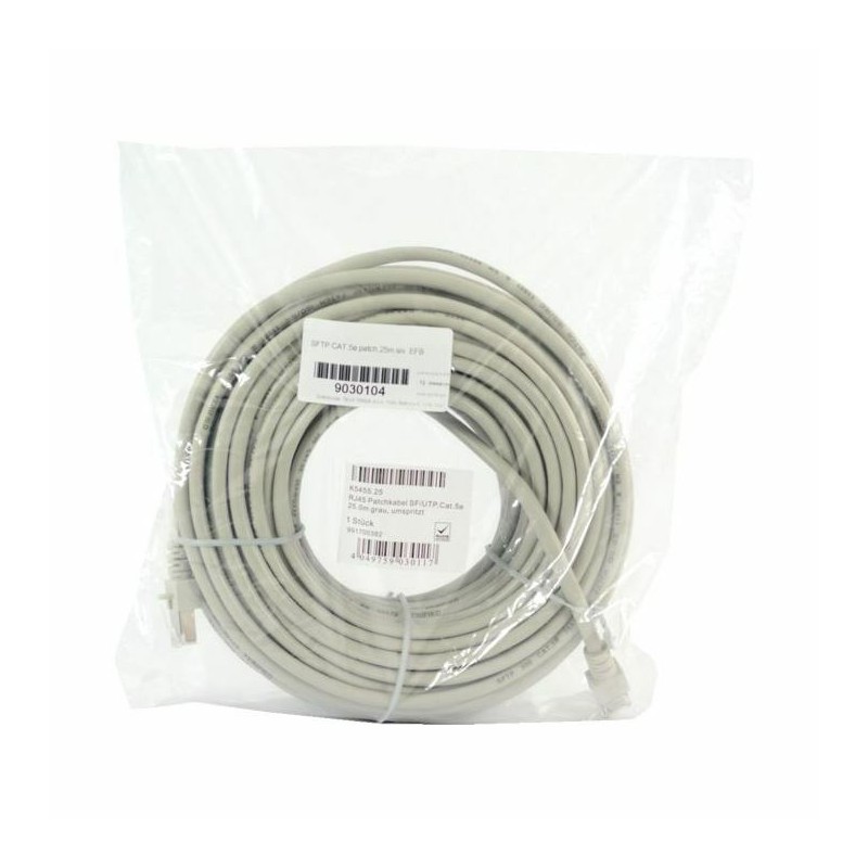 Kabel SFTP CAT.5e patch 25m siv  EFB
