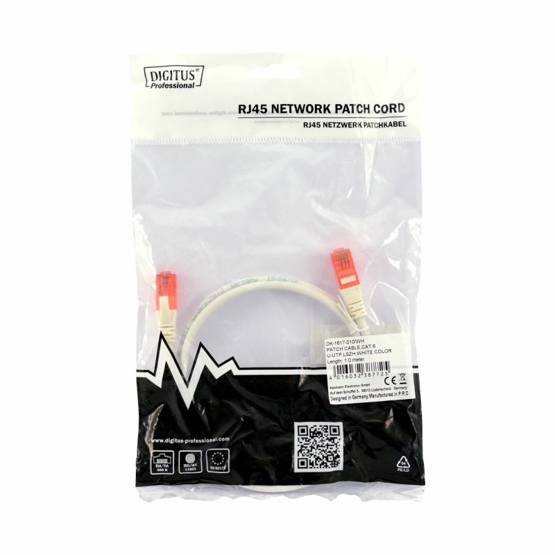 Kabel UTP CAT.6 patch 1m bel Digitus