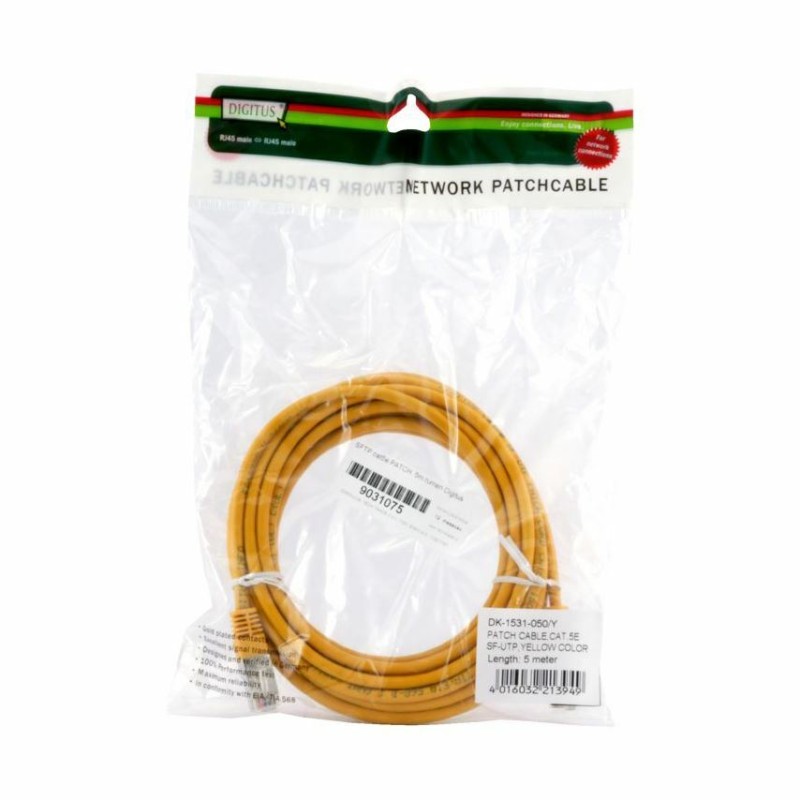 Kabel SFTP CAT.5e patch 5m rumen Digitus