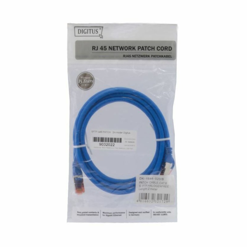 Kabel SFTP CAT.6 patch 2m moder Digitus