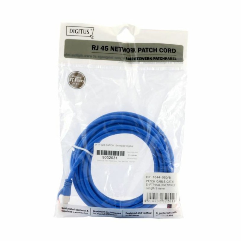 Kabel SFTP CAT.6 patch 5m moder Digitus