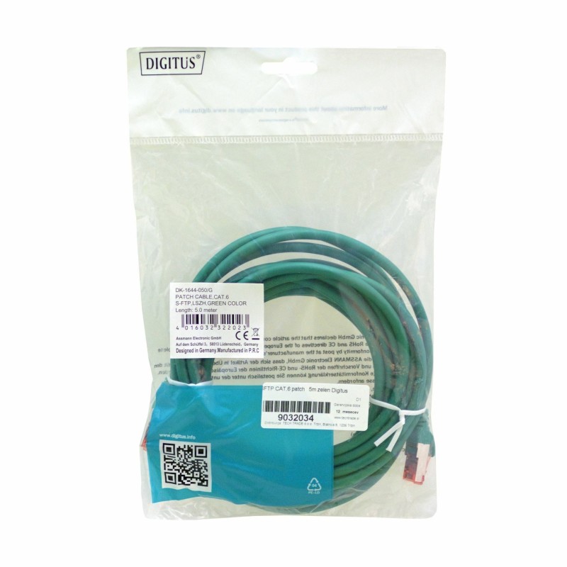Kabel SFTP CAT.6 patch 5m zelen Digitus