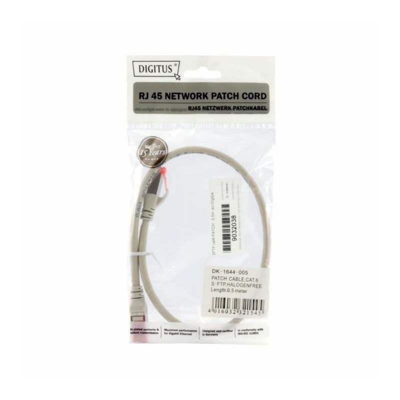 Kabel SFTP CAT.6 patch 0,5m  siv Digitus