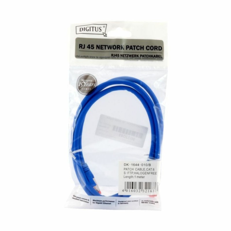 Kabel SFTP CAT.6 patch 1m moder Digitus