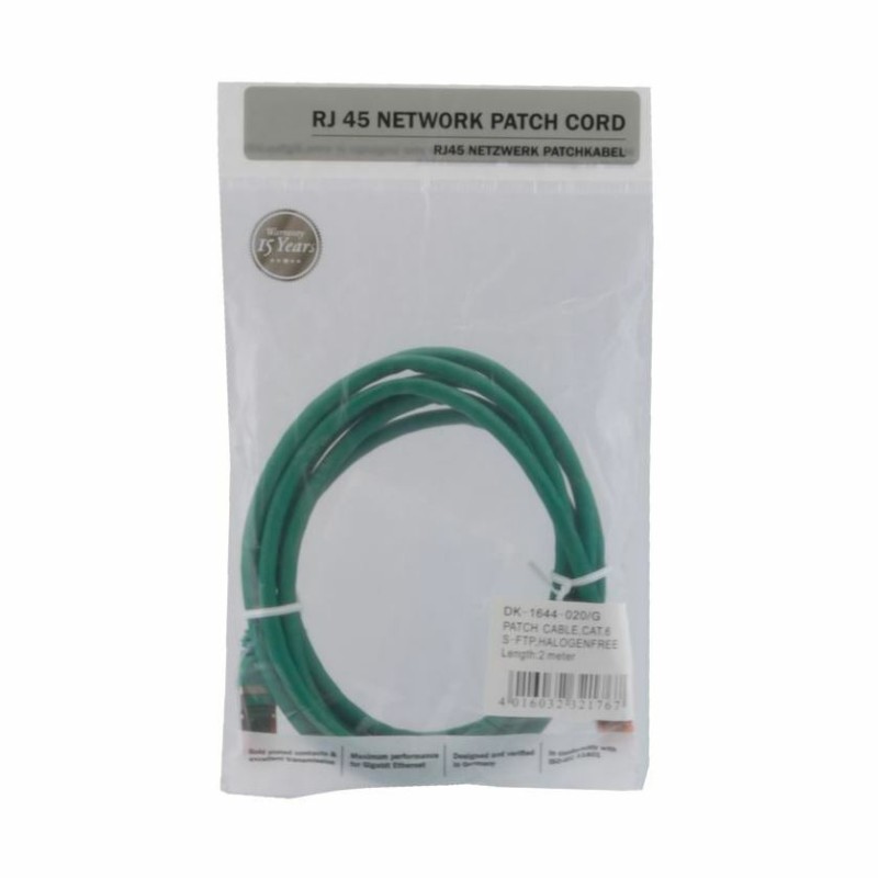 Kabel SFTP CAT.6 patch 2m zelen Digitus