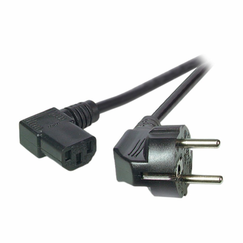Napajalni kabel EFB 220V EURO 2m kotni črn, 8510077