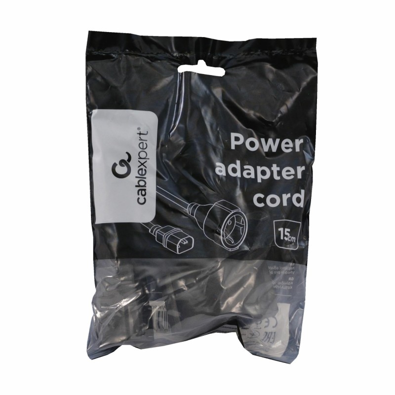 Napajalni kabel 220V C14 - SCHUKO Ž 0,15m črn Cablexpert