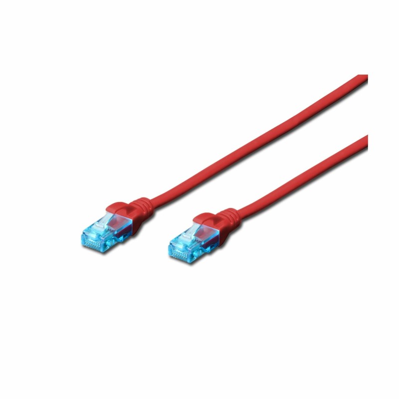 Priključni kabel za mrežo Cat5e UTP 0.5m rdeč