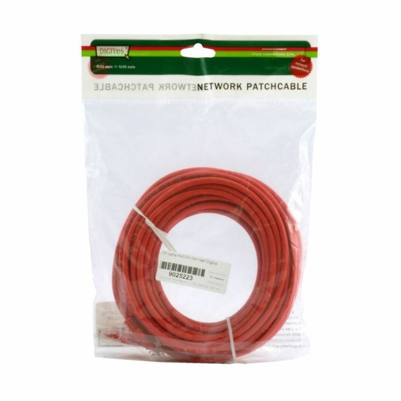 Priključni kabel za mrežo Cat5e UTP 10m rdeč
