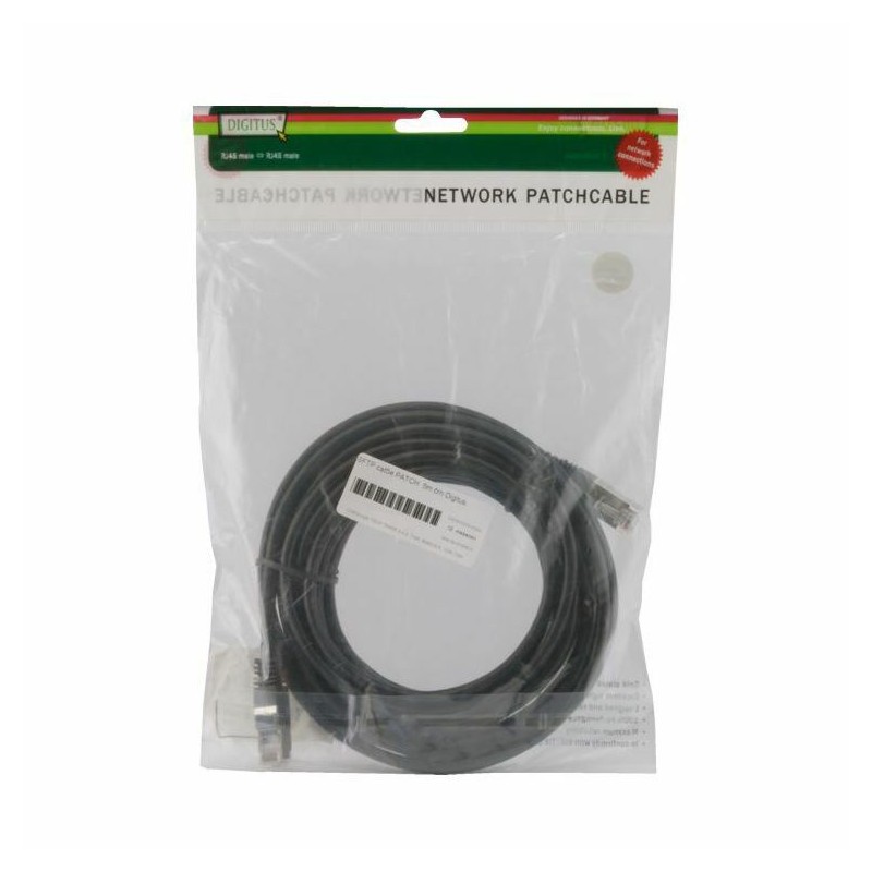 Priključni kabel za mrežo Cat5e UTP 5m črn