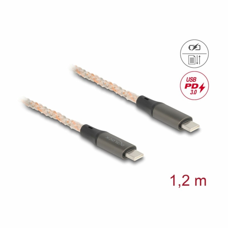 Kabel Delock USB-C v USB-C 100W, 1.2m črn
