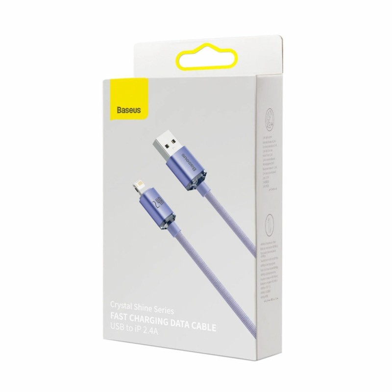 Kabel Baseus USB-A v Lightning 1.2m vijoličen, CAJY000005