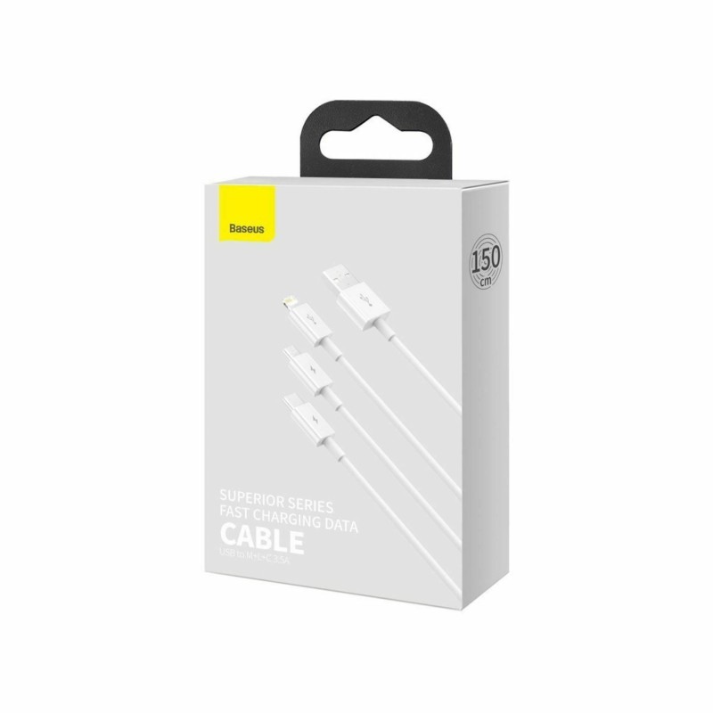 Kabel Baseus USB 3v1 Lightning/USB-C/MicroUSB 1.5m, CAMLTYS-02
