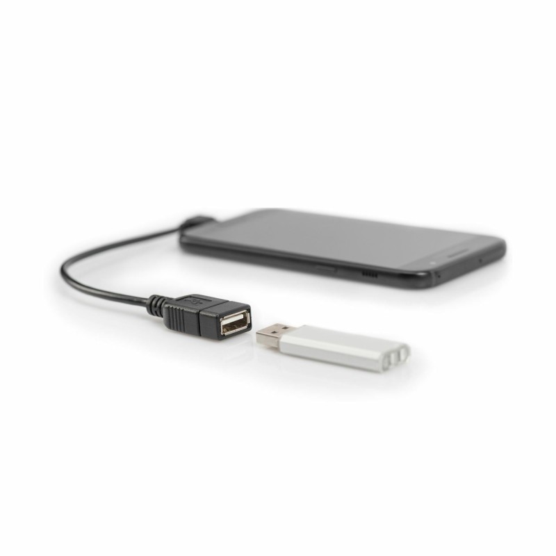 Kabel USB A-B mikro 0.2m kotni