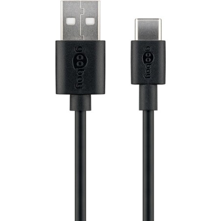 Kabel USB-A 2.0 na USB-C, polnjenje in sinhronizacija, 0.5m, Goobay