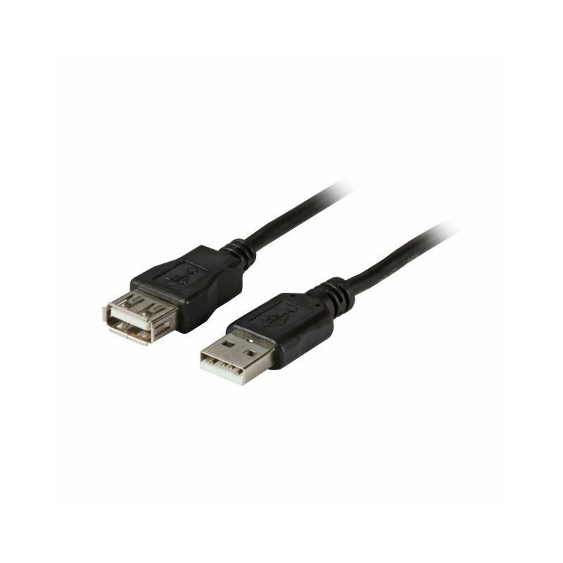 Kabel USB podaljšek A-A M/Ž 1,5m EFB črn dvojno oklopljen