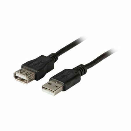 Kabel USB podaljšek A-A M/Ž 1,5m EFB črn dvojno oklopljen