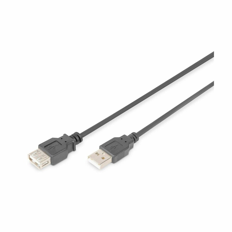 Kabel USB podaljšek A-A M/Ž 1,8m črn dvojno oklopljen