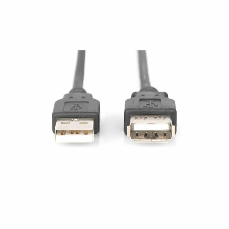 Kabel USB podaljšek A-A M/Ž 1,8m črn dvojno oklopljen