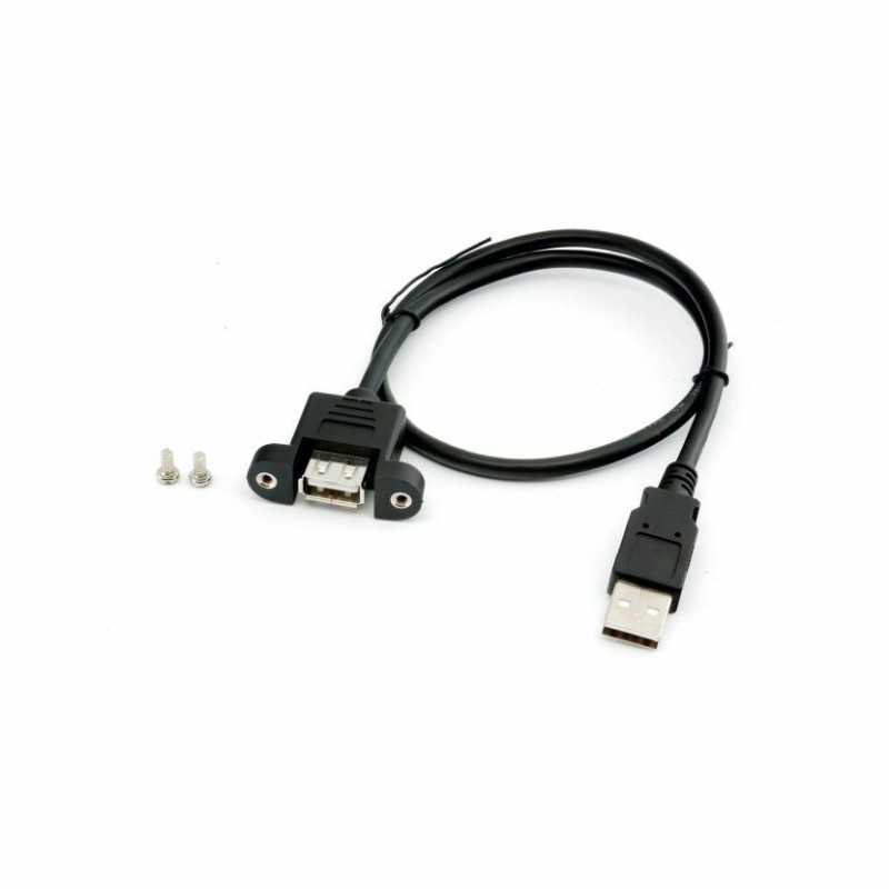 Podaljšek EFB USB A-A, 0.5m, vgradni, črn