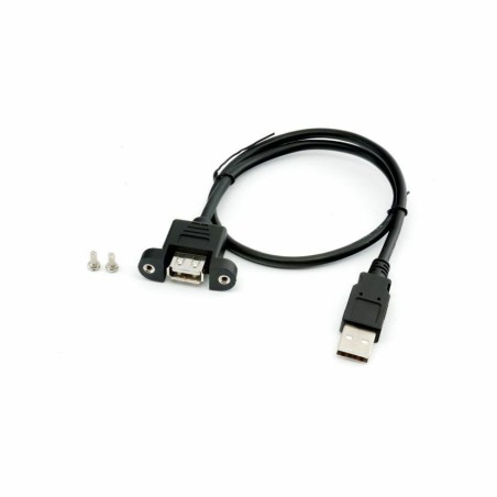 Podaljšek EFB USB A-A, 0.5m, vgradni, črn