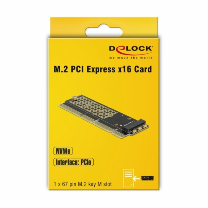 Razširitvena kartica Delock PCIe x16, 1x M.2 NVMe