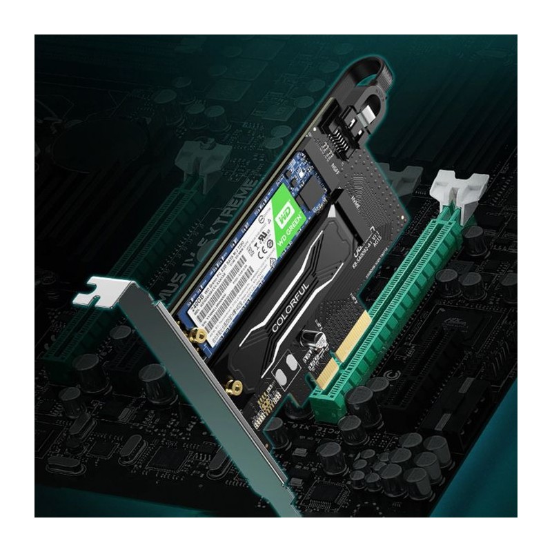 Razširitvena kartica Ugreen M2 / M.2 NVME na PCI-E 3.0 z M.2 SATA podporo