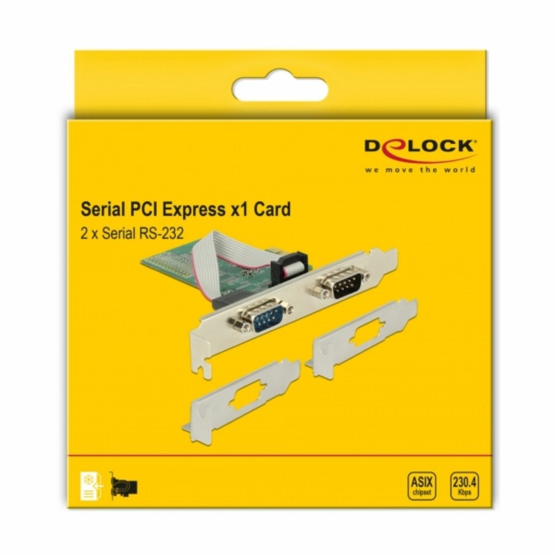 Kartica PCI Express Serijska 2xRS232 + Low Profile, Delock