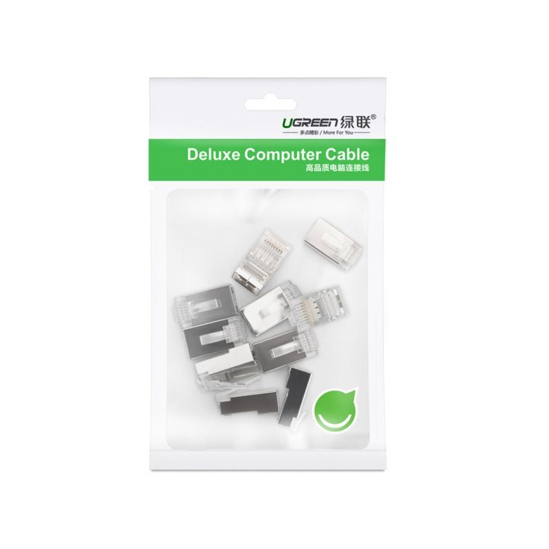 Ugreen RJ45 mrežni konektor Cat6 (paket 10kosov)