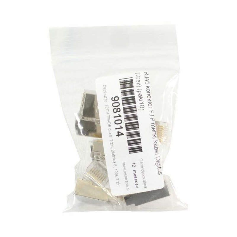 RJ45 konektor FTP mehki kabel Digitus (2rez) (pak/10)