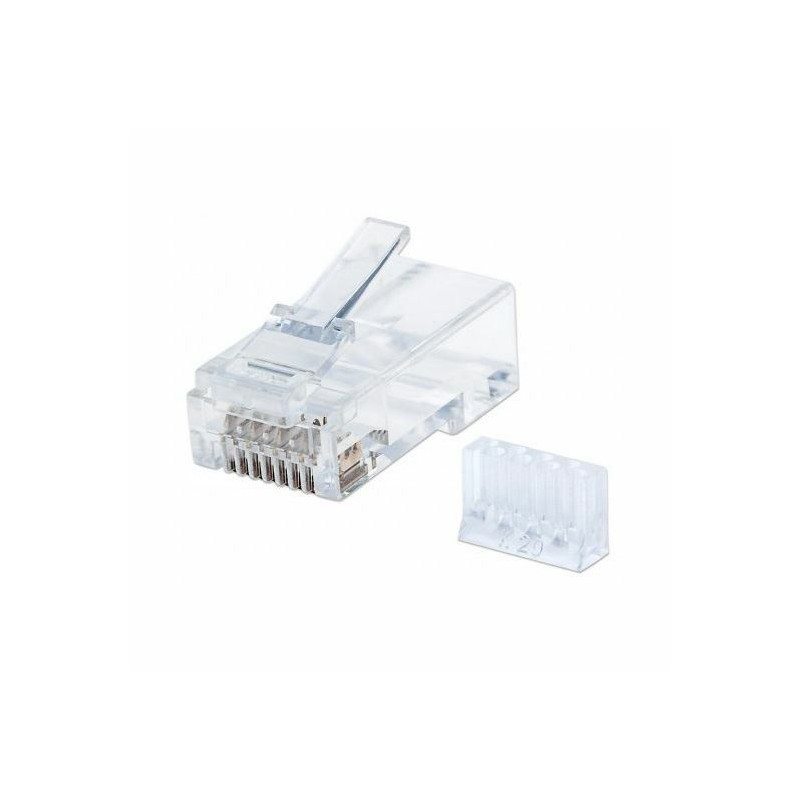 RJ45 konektor CAT.6+ UTP trdi kabel Intellinet (pak/10)