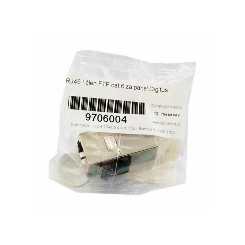 Konektor RJ45 Cat.6 vezni člen, za podaljšanje mrežnega kabla