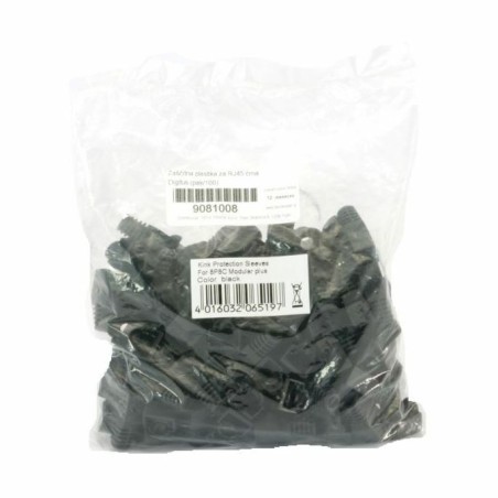 Zaščitna plastika za konektor RJ45, črna, 100/1