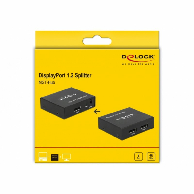 Množilnik DisplayPort 2x1 4K Delock