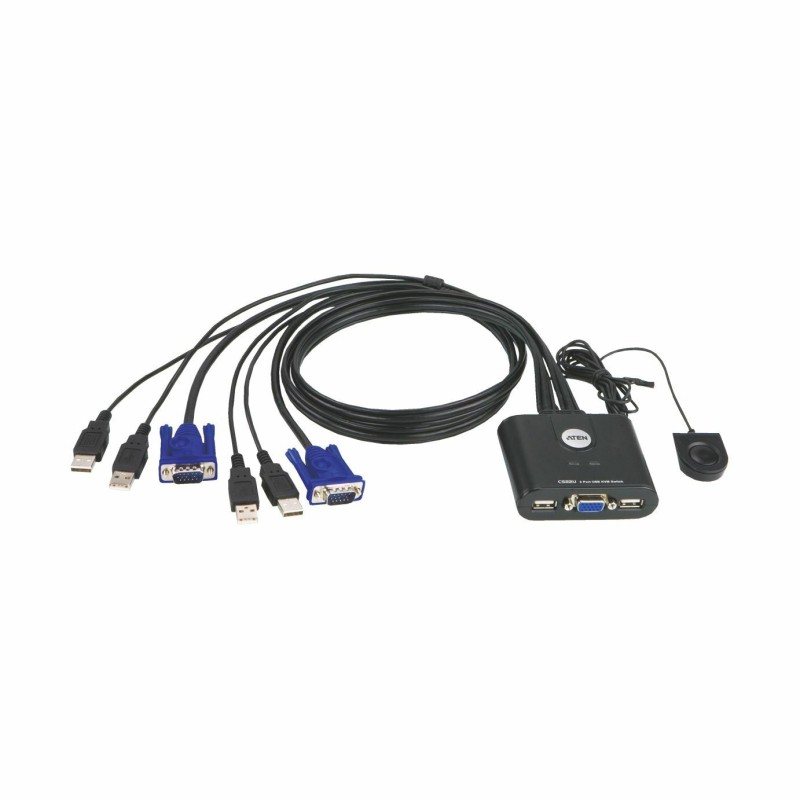 KVM stikalo 2:1 mini VGA/USB s kabli CS22U Aten