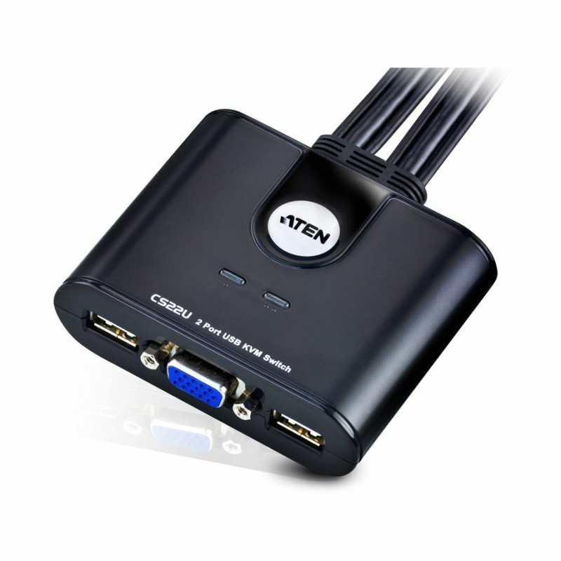 KVM stikalo 2:1 mini VGA/USB s kabli CS22U Aten