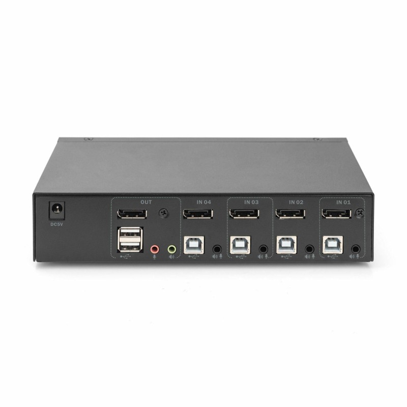 KVM stikalo Digitus DS-12891 (4x DisplayPort, 4x USB-B, avdio)